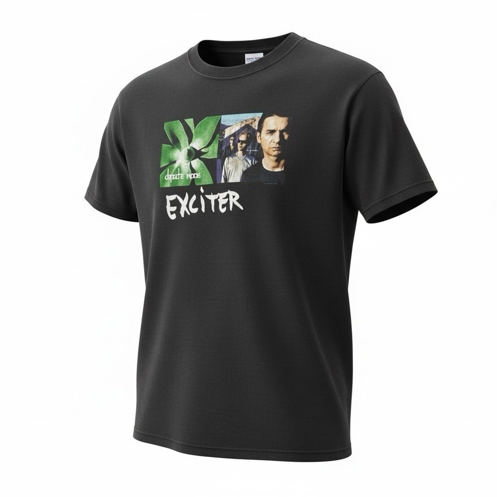 Vintage Y2K Depeche Mode 2001 Exciter  Concert Tour T Shirt L Single Stitch